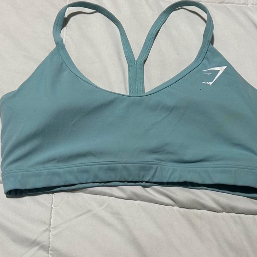 Rare Gymshark Blue V Neck Sports Bra